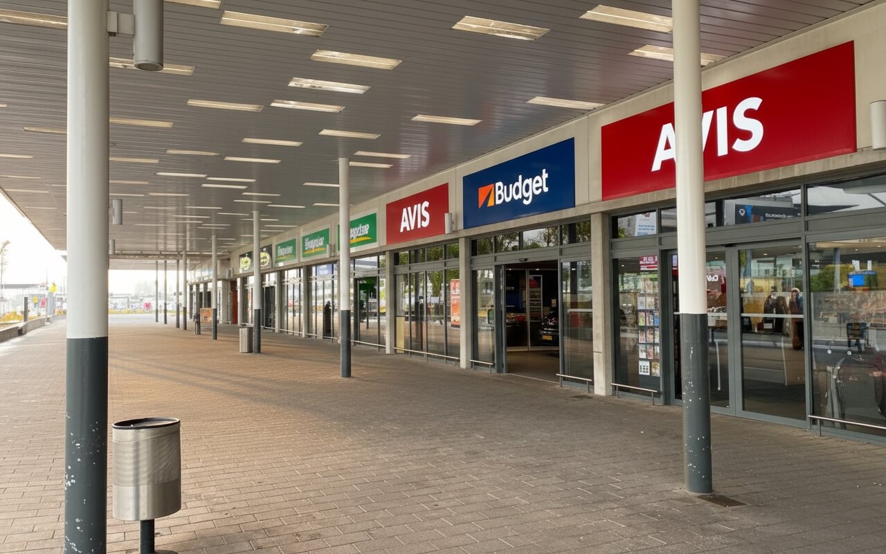 Car hire desks at Cape Town Airport — Avis, Budget, Europcar